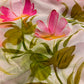LIGHT PINK HAND-PAINTED CHIFFON SAREE (WITHOUT BLOUSE)