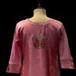 PINK COLOUR TISSUE EMBROIDERED SHARARA SUIT EMBELLISHED WITH PATCH KASAB WORK