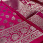 HOT PINK COLOUR BANARASI BROCADE UNSTITCHED SUIT