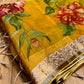 MUSTARD COLOUR PRINTED KOTA DORIA SAREE WITH ZARI BORDER