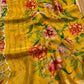 MUSTARD COLOUR PRINTED KOTA DORIA SAREE WITH ZARI BORDER