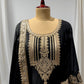 BLACK COLOR CHINON READYMADE SUIT EMBELLISHED WITH KASAB AND SEQUINS WORK