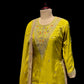 GREEN COLOR LEHENGA WITH KURTI EMBELLISHED WITH KASAB, GOTA PATTI & MIRROR WORK