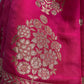 ( DELIVERY IN 25 DAYS ) HOT PINK COLOUR BANARASI PURE SILK LEHENGA WITH UNSTITCHED BLOUSE EMBELLISHED WITH ZARI WEAVES