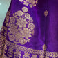 ( DELIVERY IN 25 DAYS ) VIOLET COLOUR BANARASI PURE SILK LEHENGA WITH UNSTITCHED BLOUSE EMBELLISHED WITH ZARI WEAVES