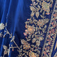 BLUE COLOUR EMBROIDERED CHINON SAREE EMBELLISHED WITH SEQUINS & ZARI WORK