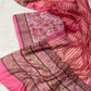 PINK COLOUR CHANDERI SILK PRINTED UNSTITCHED SUIT