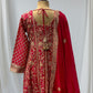 HOT PINK COLOR CHINON SHARARA SUIT EMBELLISHED WITH GOTTA PATTI & RESHAM EMBROIDERY