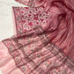 PINK COLOUR CHANDERI SILK PRINTED UNSTITCHED SUIT