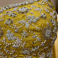 YELLOW FLARED PALAZZO WITH CROP TOP BLOUSE & DUPATTA EMBELLISHED WITH CUTDANA, PEARL & SEQUINS WORK