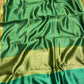 GREEN COLOUR SILK PRINTED SAREE WITH ZARI BORDER