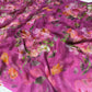 PURPLE COLOUR PRINTED CHIFFON SAREE