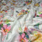 WHITE COLOUR CHIFFON PRINTED SAREE