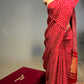 RED COLOUR MODAL SILK ZIG ZAG PATTERN SAREE