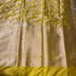 LEMON YELLOW COLOUR PURE BANARASI SILK SAREE EMBELLISHED WITH ZARI WEAVES