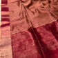 MAROON COLOUR PURE MUNGA SILK PRINTED SAREE