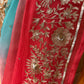 ( DELIVERY IN 25 DAYS ) SHADED PURE CHIFFON HAND EMBROIDERED SAREE EMBELLISHED WITH AARI & SEQUINS WORK