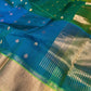 GREEN COLOUR CHANDERI KATAN RANGKAT SAREE EMBELLISHED WITH ZARI BUTI SAREE