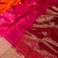 MULTI COLOUR CHANDERI KATAN RANGKAT SAREE EMBELLISHED WITH ZARI BUTI