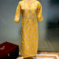 YELLOW COLOURED RAW SILK KURTI EMBELLISHED WITH KARDANA