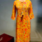 YELLOW COLOURED GEORGETTE KURTI EMBELLISHED WITH GOTTA PATTI AND MIRROR FOIL