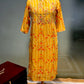 MULTI COLOURED YELLOW MUSLIN KURTI EMBELLISHED WITH MIRROR FOIL AND SEQUINS