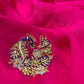 PINK SHADED CHIFFON HAND EMBROIDERED SAREE EMBELLISHED WITH ZARDOZI WORK