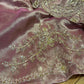 PINK TISSUE EMBROIDERED SAREE EMBELLISHED WITH CUTDANA & ZARDOZI WORK