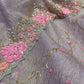 LAVENDER COLOUR CRUSHED TISSUE EMBROIDERED SAREE EMBELLISHED WITH SEQUINS & CUTDANA WORK