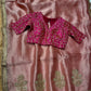 PINK COLOUR TISSUE SAREE WITH READYMADE EMBROIDERED BLOUSE EMBELLISHED WITH KASAB & GOTA PATTI WORK