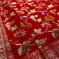 RED COLOUR PURE BANARASI HANDLOOM SILK SAREE EMBELLISHED WITH ZARI WEAVES - Kothari Sons
