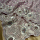 LAVENDER COLOUR GEORGETTE SAREE EMBELLISHED WITH SEQUINS & BEADS WORK