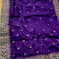 PURPLE COLOUR PURE ORGANZA GOTA PATTI EMBROIDERED SAREE