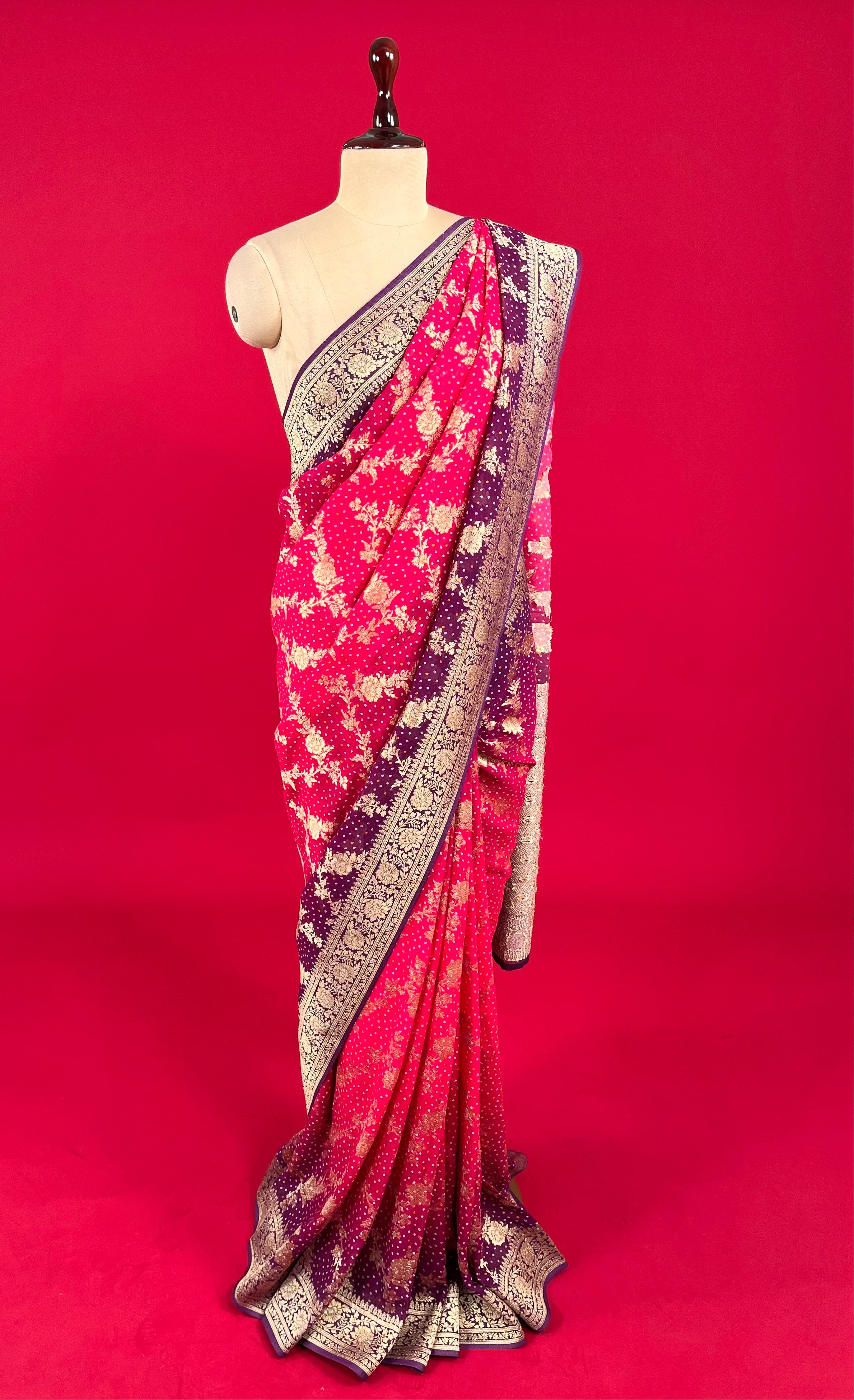 Multicolor Banasari Silk Saree In Zari Woven Work 5261SR06