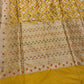 MUSTARD COLOUR PURE BANARASI HANDLOOM SILK SAREE EMBELLISHED WITH ZARI WEAVES - Kothari Sons