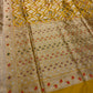 MUSTARD COLOUR PURE BANARASI HANDLOOM SILK SAREE EMBELLISHED WITH ZARI WEAVES - Kothari Sons