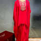 PINK COLOUR CREPE SILK DHOTI STYLE SKIRT & KAFTAN KURTA