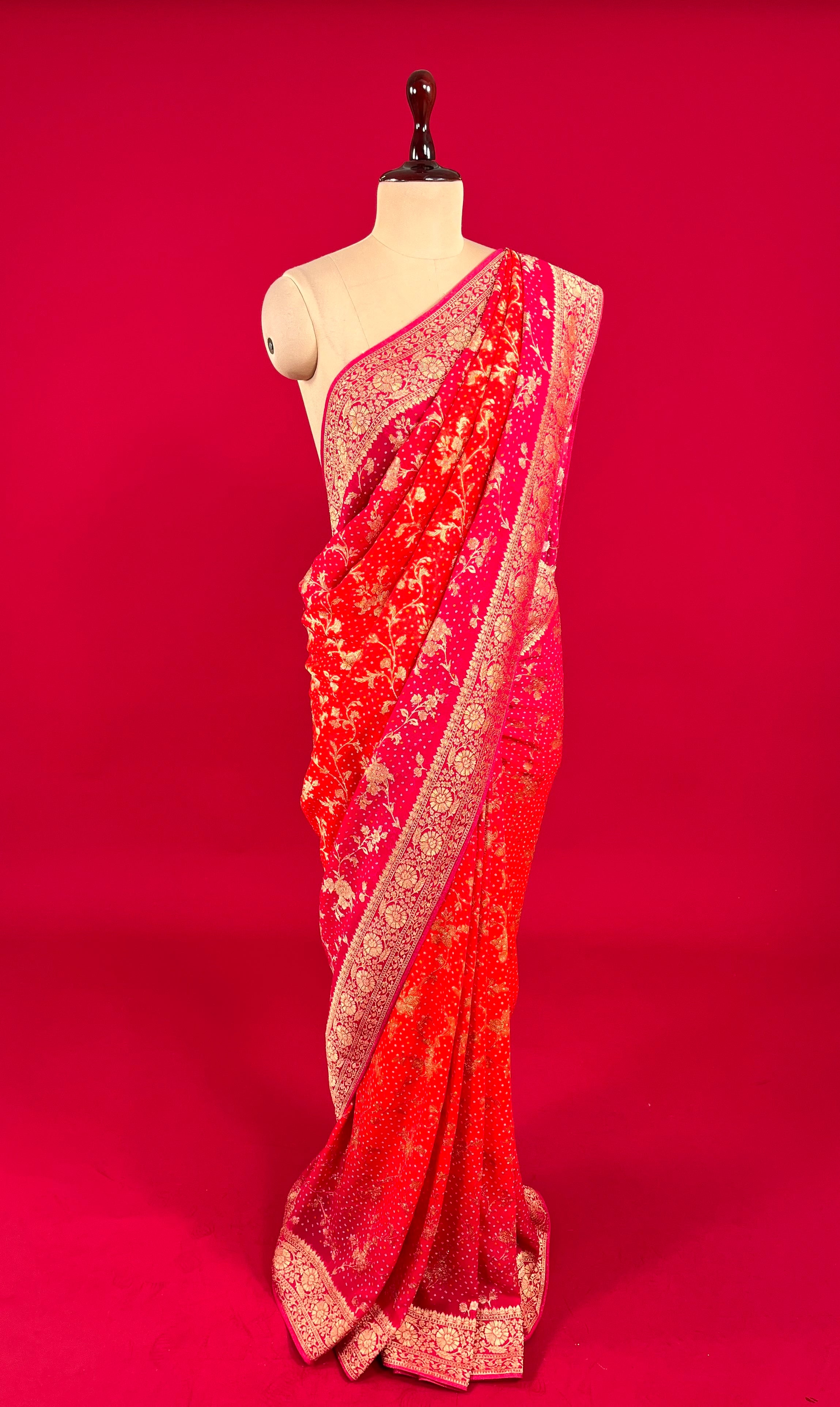 Buy Banarasi Silk Multi Colour Weaving Saree Online