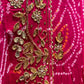 RANI PINK COLOUR PURE GEORGETTE OJARIYA LEHENGA WITH UNSTITCHED BLOUSE EMBELLISHED WITH GOTA PATTI WORK