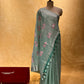 SEA GREEN COLOUR COTTON JAMDANI DHAKAI SAREE