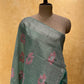 SEA GREEN COLOUR COTTON JAMDANI DHAKAI SAREE