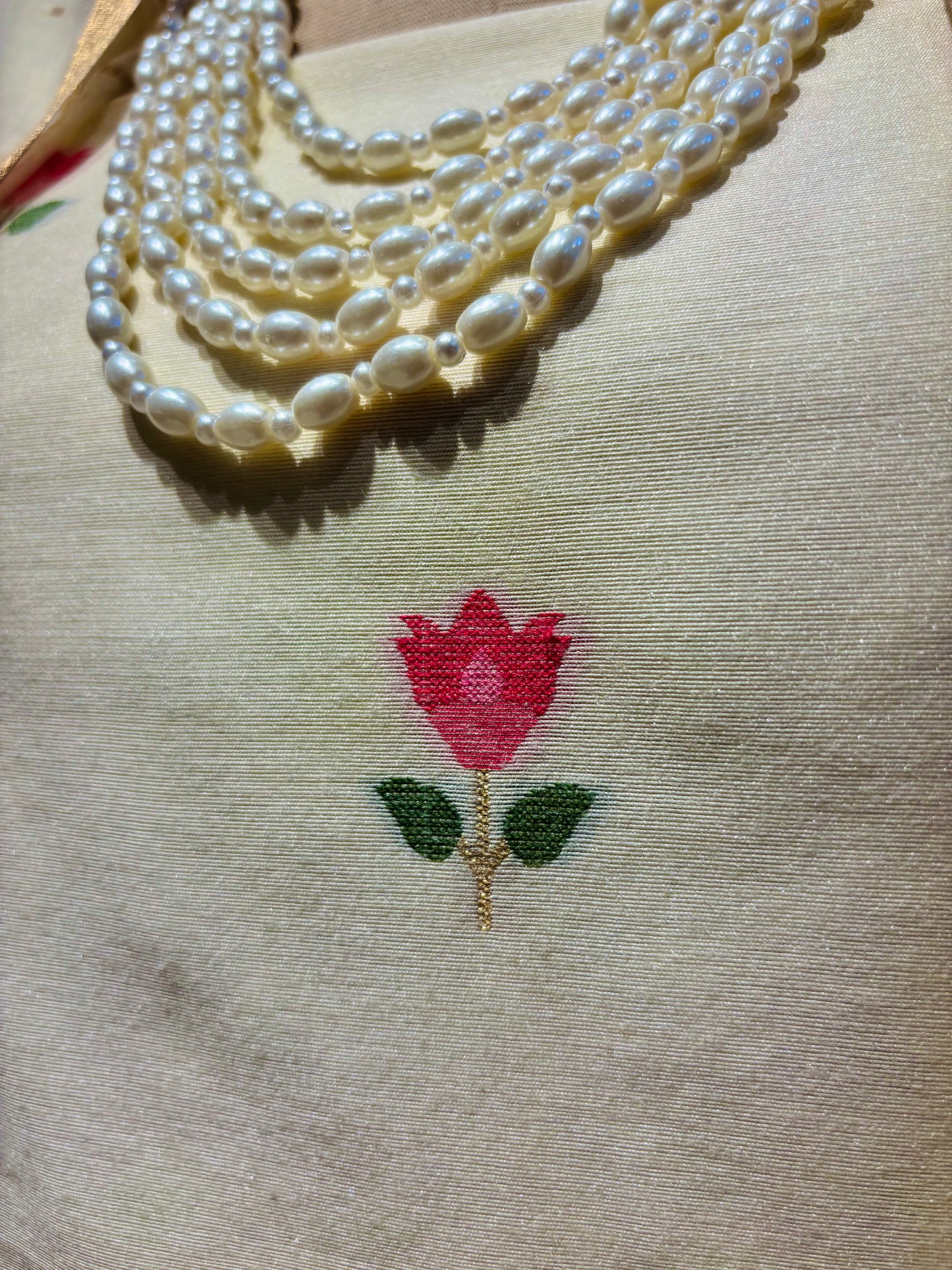 PALE YELLOW COTTON JAMDANI UNSTITCHED SUIT SET WITH DUPATTA (NO BOTTOMS)