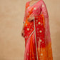 SHADED CHIFFON GOTA PATTI WORK EMBROIDERED SAREE WITH UNSTITCHED BLOUSE - Kothari Sons