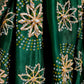 BOTTLE GREEN COLOUR GAJJI SILK BANDHANI LEHENGA WITH UNSTITCHED BLOUSE EMBELLISHED WITH GOTA PATTI WORK - Kothari Sons