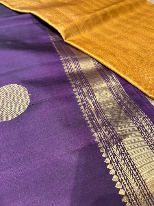 PURPLE COLOUR SILK DHARMAVARAM SAREE