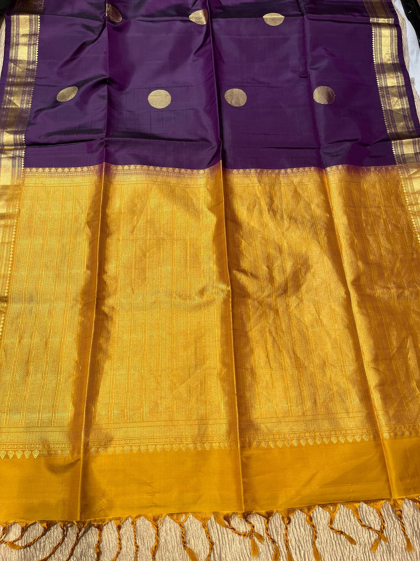 PURPLE COLOUR SILK DHARMAVARAM SAREE