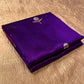 PURPLE COLOUR PURE CHANDERI PATTU SILK SAREE WITH CONTRAST BORDER EMBELLISHED WITH ZARI WEAVES