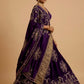 PURPLE COLOUR GAJJI SILK BANDHANI LEHENGA WITH UNSTITCHED BLOUSE EMBELLISHED WITH GOTA PATTI WORK - Kothari Sons