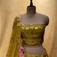 MULTI COLOUR BANARASI SILK LEHENGA WITH ORGANZA DUPATTA EMBELLISHED WITH GOTA PATTI WORK