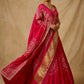 PINK COLOUR GAJJI SILK BANDHANI LEHENGA WITH UNSTITCHED BLOUSE EMBELLISHED WITH GOTA PATTI WORK - Kothari Sons